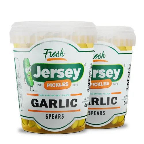 Vista 9 de Jersey Pickles - Lanzas de eneldo de ajo frescas (medio galón) - Fresco, apto para dieta cetogénica y perfecto para aperitivos, sándwiches