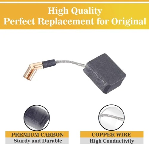 Vista 3 de Paquete de 10 cepillos de carbono para motor eléctrico de repuesto N257540, compatibles con amoladora angular Dewalt DWE402 DWE4214
