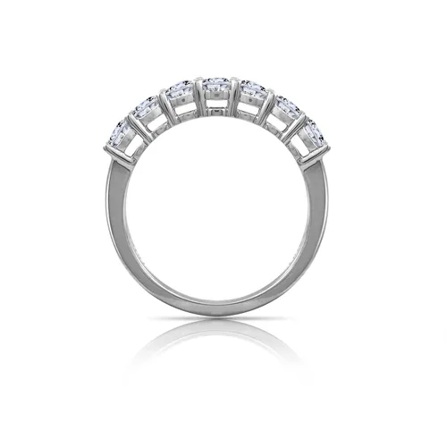 Vista 2 de Tienda Essentials Anillo de plata de ley con 7 piedras hecho con circonita cúbica de elementos infinitos (anteriormente colección Tienda)