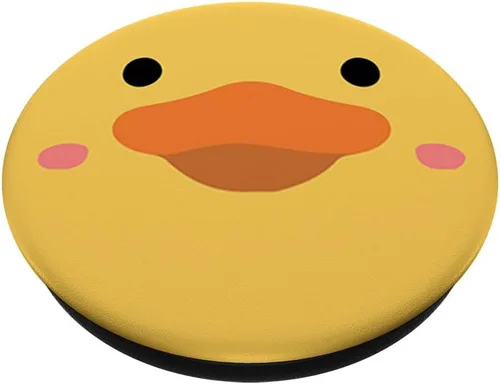 Vista 2 de Cara de pato divertido pato amarillo de goma lindo pato PopSockets estándar PopGrip