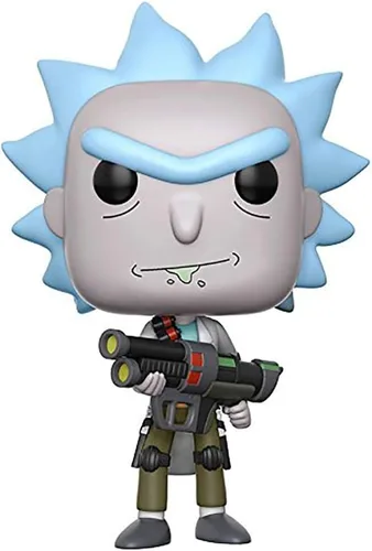 Vista 2 de Figura de acción Funko POP animación Rick y Morty Rick con arma (estilos pueden variar)