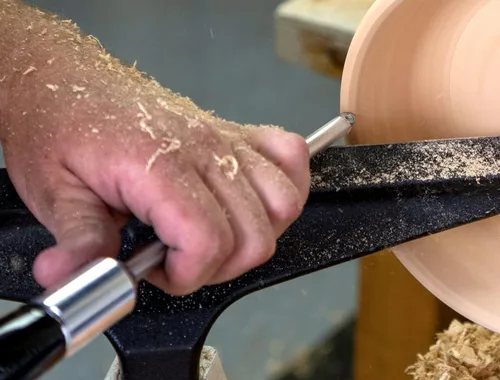 Vista 5 de Simple Woodturning Tools Juego de 5 herramientas de torneado de madera de carburo más mango intercambiable (mango azul zafiro), fabricado en Estados