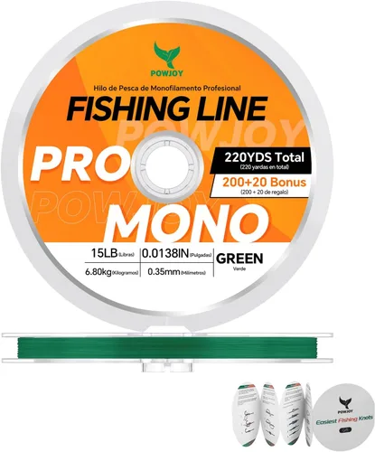 Vista 33 de Monofilament Fishing Line, Invisible Nylon Wire, Knot Guide Cards Transparente