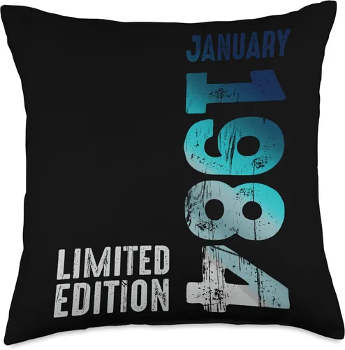 Vista 4 de January 1984 Year 1984 Retro 1984 Vintage Limited Edition Throw Pillow