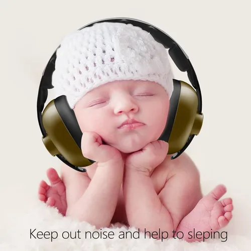 Vista 6 de BBTKCARE Auriculares para bebés - Protección de oídos para bebés Orejeras para bebés Auriculares con cancelación de ruido 3-36 meses - Verde Verde