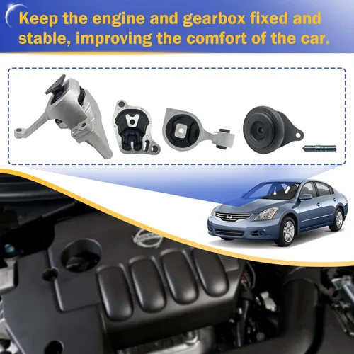 Vista 4 de Kit de soporte de motor de transmisión para motor de motor para 2007 2008 2009 2010 2011 2012 2013 2014 2015 2016 Nissan Altima 2.5L A4339 A4340