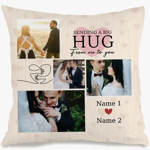 Vista 9 de Custom Pillow Case Printed with a Single Photo and Custom Text Creating a Stylish Decorative Cushion Suitable for Home use While Bringing Meaningful