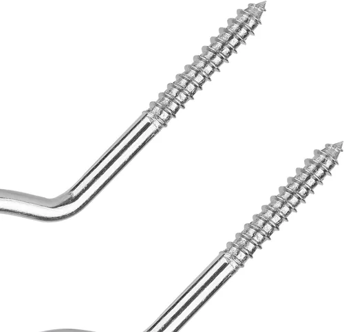 Vista 4 de Ganchos de tornillo grandes, ganchos de techo resistentes de 4 pulgadas para plantas colgantes de interior y exterior, 10 piezas