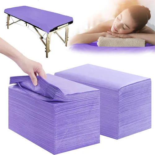 Vista 16 de Sábanas desechables 100 piezas 31" x 71" Sábanas para mesa de masaje de tela no tejida Funda para cama de SPA transpirable para masaje, belleza
