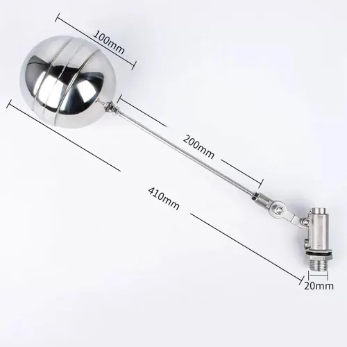 Vista 2 de Válvulas, 1PC 1/2 "3/4" 316 válvula de bola flotante de acero inoxidable, controlador de nivel de agua completamente automático para tanque