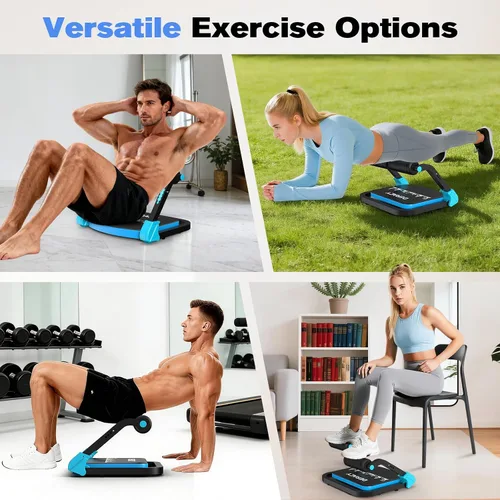 Vista 2 de DERACY Equipo de ejercicio para sentarse, máquina de abdominales ajustable, máquina multifuncional para sentarse, equipo de entrenamiento abdominal