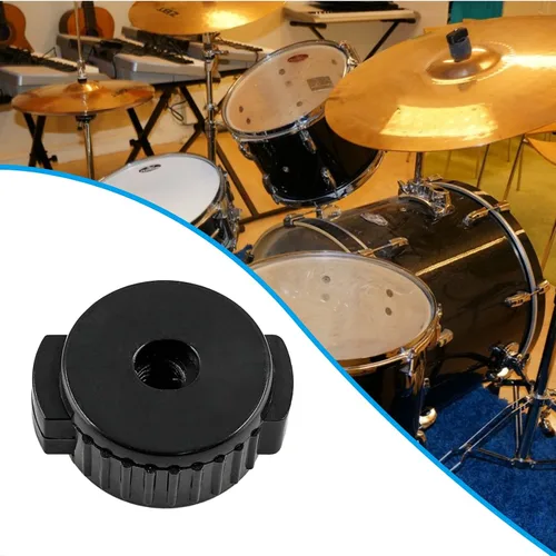 Vista 2 de Jiozermi 6 piezas de platillo negro tuercas accesorios de tambor, 0.315 in plástico liberación rápida platillo mate tuerca