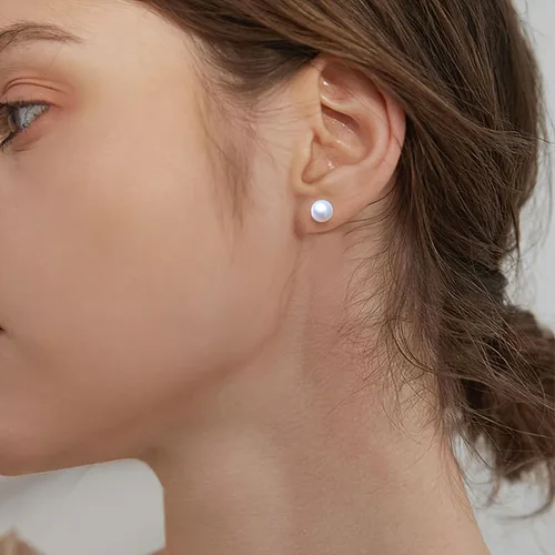 Vista 3 de Aretes de perlas de imitación blancas, delicados 12 pares de aretes de perlas para mujer, aretes clásicos y elegantes para mujer