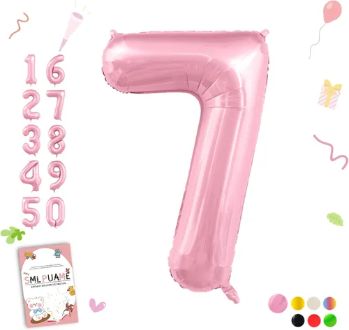 Vista 175 de Globos grandes de 40 pulgadas de números del 0 al 9, globos numéricos para decoración de fiesta de cumpleaños, globos de helio de aluminio