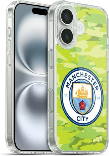 Vista 70 de Head Case Designs Funda de gel con licencia oficial del Manchester City Man City FC Blue Moon Badge Camou [protección de grado militar] compatible