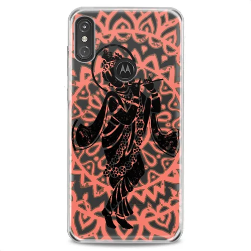 Vista 3 de Funda de TPU compatible con Motorola G9 G8 Plus G7 E20 P40 Z4 Edge 20 G22 Stylus Dancing Krishna Soft Absolute God Design Hinduism Print Mantra