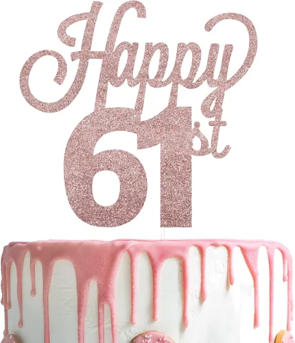 Vista 52 de LINGTEER - Decoración para pastel con texto "Happy Birthday 100", color negro