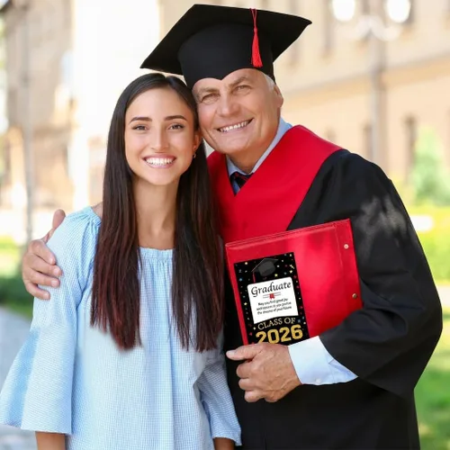 Vista 6 de D24TIME Tarjetas de graduación de clase de 2026 para él y ella, regalo de graduación feliz para hijo, hija, graduados de la escuela secundaria