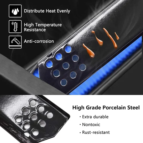 Vista 4 de Criditpid Protector de calor para parrilla, cubierta del quemador, domador de llama para Grill Master 720-0697, 720-0737, piezas de repuesto