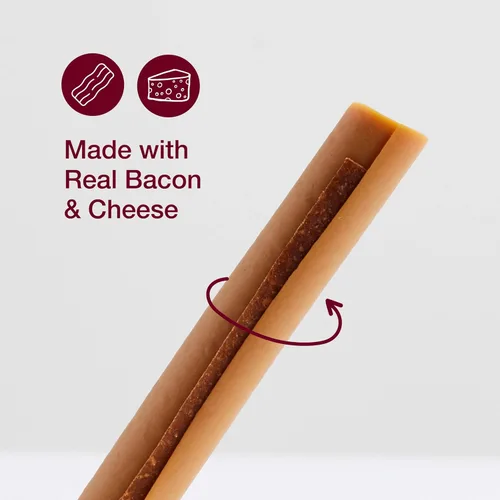 Vista 4 de SmartBones SmartSticks, dale a tu perro un masticable sin cuero crudo hecho con tocino y queso real, 10 unidades (paquete de 24) Chicken &