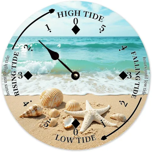 Vista 12 de Tide Clocks for East Coast Beach Ocean Beach Clock Time Coastal