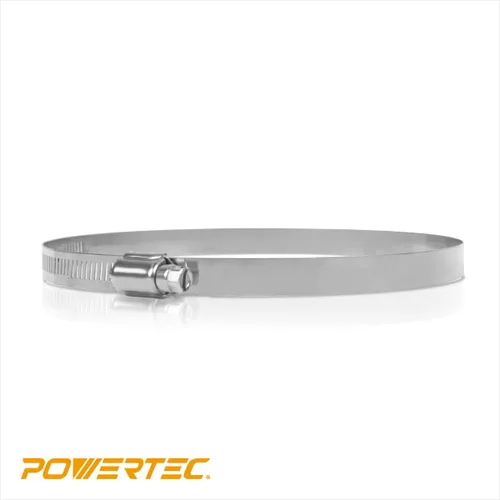 Vista 6 de POWERTEC Abrazaderas de manguera de accionamiento de engranaje sin fin de acero inoxidable, ajustables de 5-1/2 a 6-1/2 pulgadas para manguera