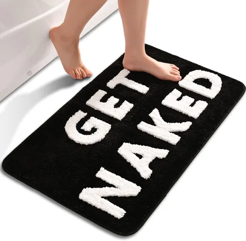 Vista 7 de QJHOMO Get Naked Bath Mat Alfombras Lindas de Baño Lindas Alfombras de Baño Graciosas Antideslizantes Decoración de Bañera Antideslizante Alfombra
