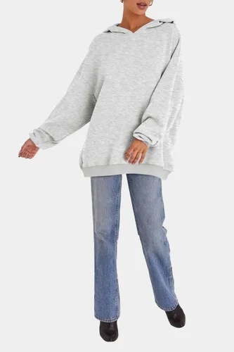 Vista 5 de Trendy Queen Sudaderas con capucha de forro polar de gran tamaño para mujer, cómodas, informales, holgadas, ligeras, para otoño e invierno