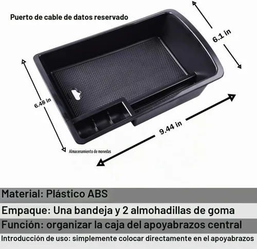 Vista 4 de Center Console Organizer Tray For Genesis GV80 2021-2024