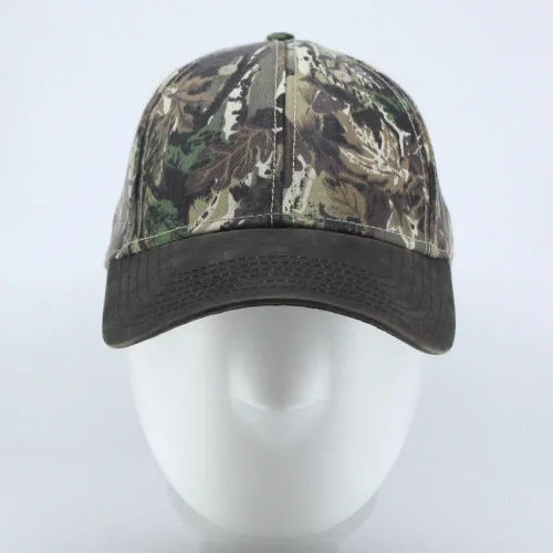 Vista 2 de Gorra de béisbol ajustable de perfil bajo con revestimiento de cera lavada pesada