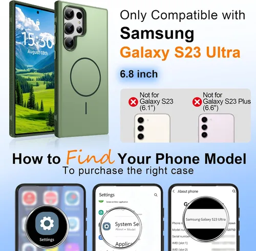 Vista 49 de Jshru Funda para Samsung Galaxy S26 Plus/Galaxy S25 Plus: para Galaxy S24 Plus [compatible con Magsafe] [2 protectores de pantalla HD] cubierta