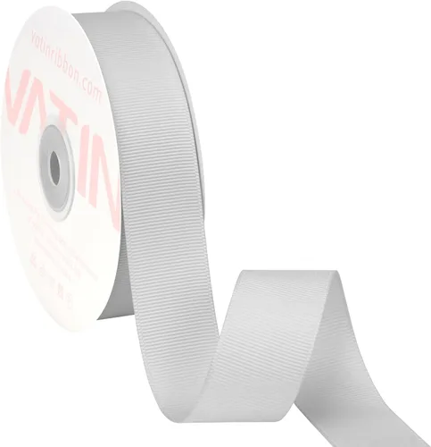 Vista 222 de VATIN Cinta de Grogrén Negra, 1-1/2" x 50 Yardas Continuas, Cinta de Grogrén de Poliéster Negra, Usar para Lazos de Bricolaje, Accesorios