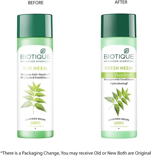 Vista 3 de Biotique Bio Margosa Fresh Champú y acondicionador para la caspa diaria, 4.1 fl oz
