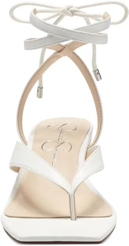 Vista 2 de Jessica Simpson Women's Sitelli Ankle Wrap Sandal Heeled Blanco