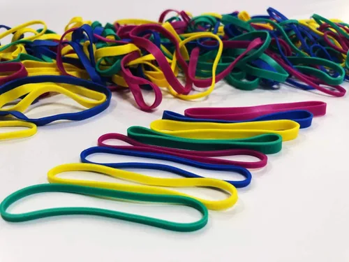 Vista 12 de Bandas de goma de varias dimensiones (#64+#33+#16+#117b), 1/4 libras, banda de goma colorida sin látex, bandas elásticas resistentes para archivos