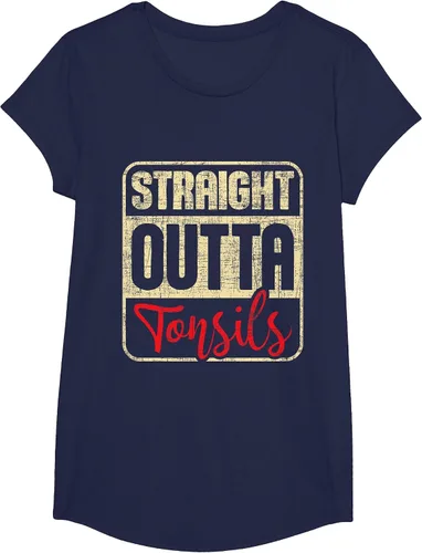Vista 4 de Straight Outta Amígdalas - Camiseta de recuperación de cirugía de eliminación de amígdalas Asphalt Grey