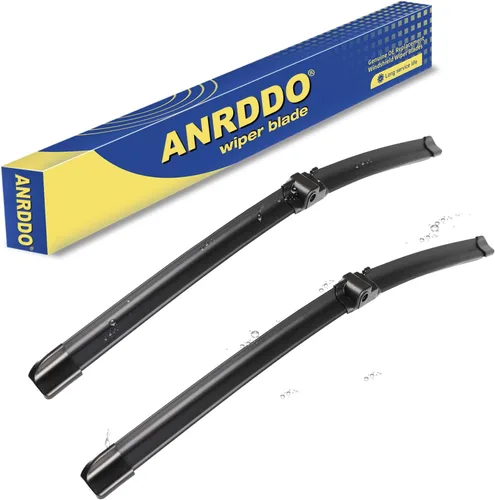 Vista 35 de ANRDDO Limpiaparabrisas de repuesto de fábrica para Audi A6 C6 S6 A6 2005-2011 Juego de limpiaparabrisas de 22"+22" con bloqueo superior