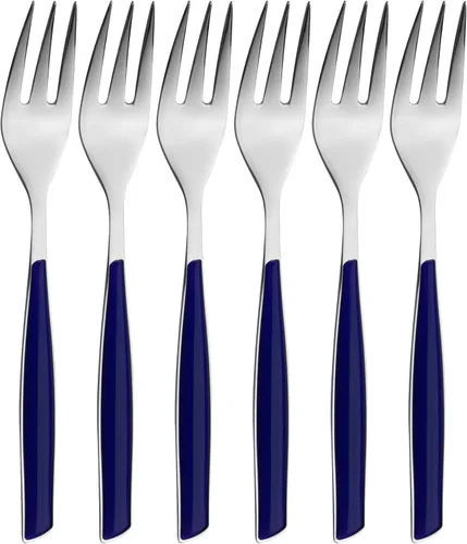 Vista 8 de Bugatti – Glamour 6 piezas Tenedor de postre ahumado negro