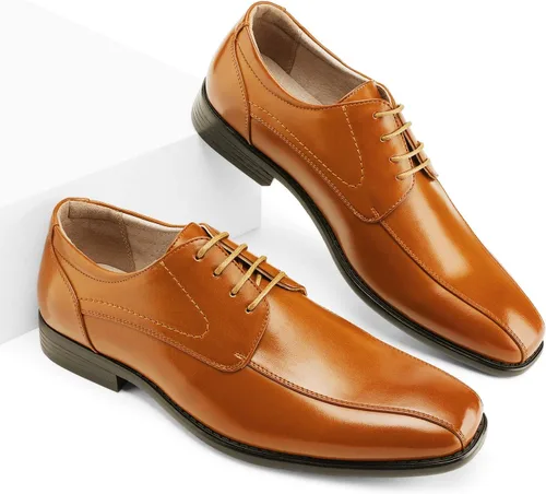 Vista 7 de Bruno Marc Zapatos de vestir formales clásicos con cordones Oxfords para hombre