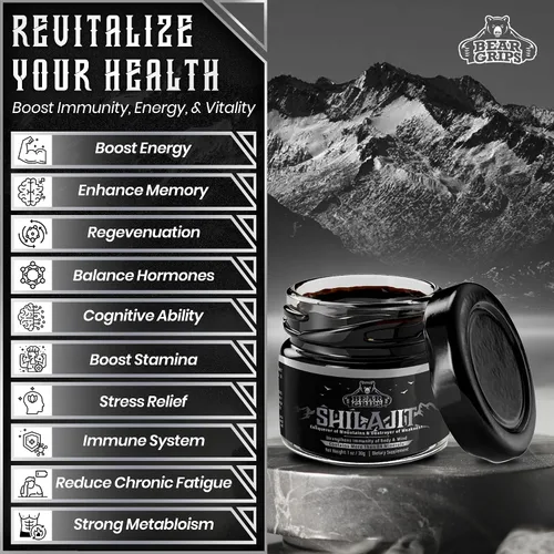 Vista 3 de Shilajit Pure Himalayan Organic - Pure Himalayan Shilajit Supplement - Original Shilajit for Men Pure Shilajit Resin