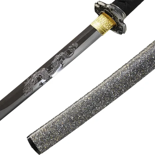 Vista 3 de Espada Katana Wuaiyebet forjada a mano tradicional con acero de alto carbono 1045/1060, espadas samurai japonesas hechas a mano, templadas al calor