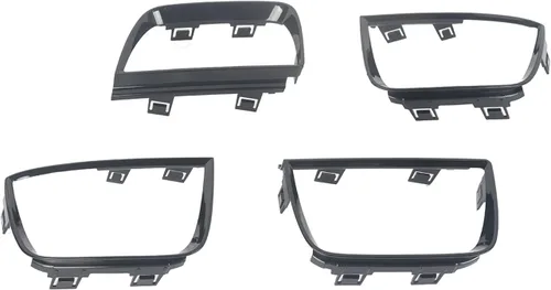 Vista 2 de KARPAL Cubierta de bisel de luz trasera compatible con Chevy Camaro LT LS SS 2010-2013 negro brillante 92199773 92199774