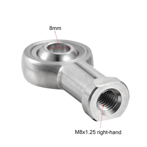 Vista 3 de uxcell SSI8T/K Rod End Bearing 8mm Bore Stainless Steel M8x1.25 Female Thread Right Hand