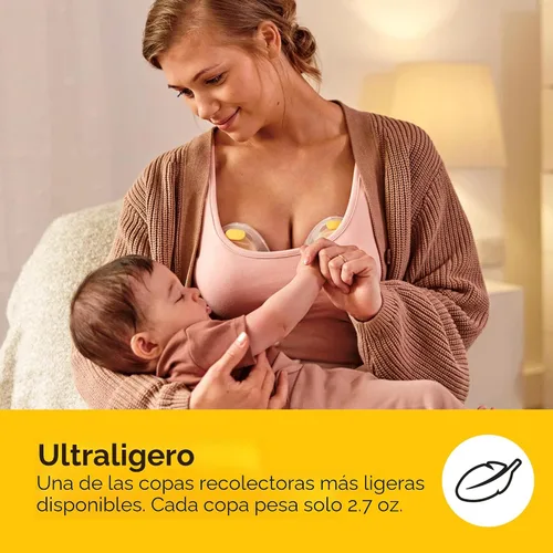 Vista 4 de Vasos de colección manos libres Medela, compatibles con los extractores de leche Freestyle Flex, Pump in Style con MaxFlow y Swing Maxi eléctricos