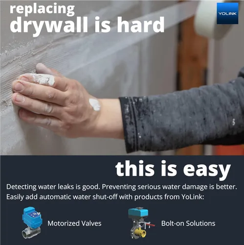 Vista 8 de YoLink Detector de Fugas de Agua, 1/4 Milla el Alcance más Largo del Mundo, Sensor Inteligente Inalámbrico de Fugas de Agua, Alexa, IFTTT, Hub