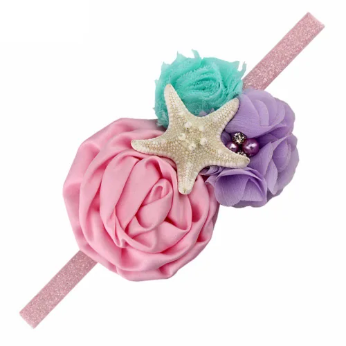 Vista 9 de YanJie Diadema con purpurina y lazos para el cabello para niñas pequeñas, regalo de fiesta de cumpleaños, lavanda aguamarina (M, dorado)