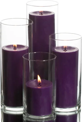 Vista 13 de Eastland - Juego de 4 soportes cilíndricos para pilar y velas de pilar Richland
