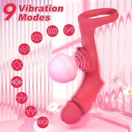Vista 3 de Vibrador de dedo para adultos, juguetes sexuales - Vibrador de punto G, estimulador de clítoris, juguete de rosa con 9 potentes modos de vibración