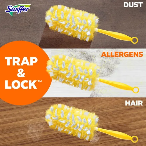 Vista 8 de Swiffer Recambios para plumeros resistentes para mascotas, plumeros multisuperficie 360 con protección contra olores Febreze, 11