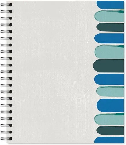 Vista 20 de Cuaderno pequeño de diseño encuadernado en espiral, diseño de puesta de sol en la playa, 9.75 x 7.5 pulgadas, 70 hojas, 100% reciclado, poages